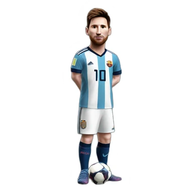 Leo messi realistic photo, 4k, full body sticker