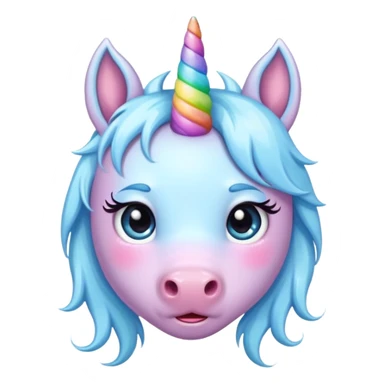 Funny preppy unicorn with bow crying sticker