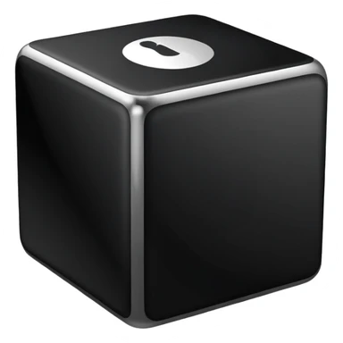 3D cube with one textured side sticker