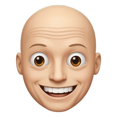 homme sans cheveaux et un fou sticker