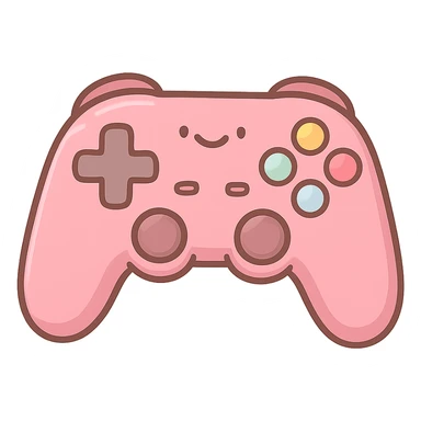 pink gaming controller, cute sticker