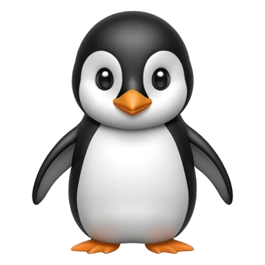 Penguin with its flippers on his neck as if he was chocking himself sticker