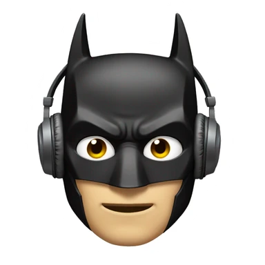 Batman with headphones  sticker