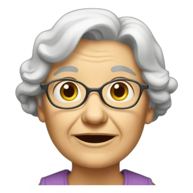 Old grunpy lady sticker