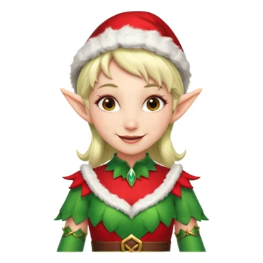 christmas female elf sticker