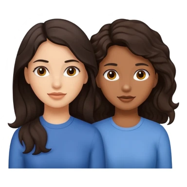 Rizada rubia y amiga ondulada pelinegra sticker