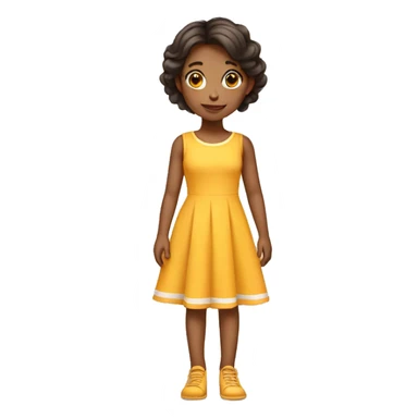 girl in a dress with road markings sticker