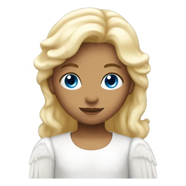 Angel with blue eyes and blond hair sticker