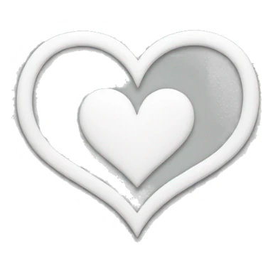 White heart outline sticker