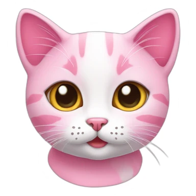 Pink  cute cat small picture  sticker