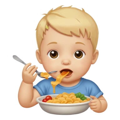 eating food well baby sticker