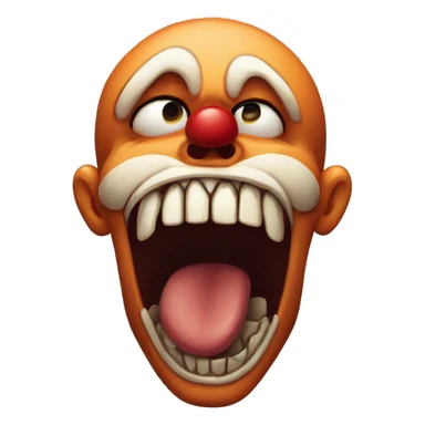 clown, skull, and loudly crying emoji sticker