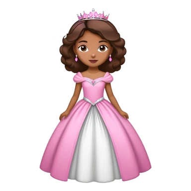 Pink and white and pink and black royal princess brownskin sticker