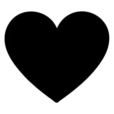 love icon, simple and bold heart symbol, modern solid filled icon style sticker