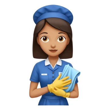 woman as a housekeeper in a hotel in town sticker