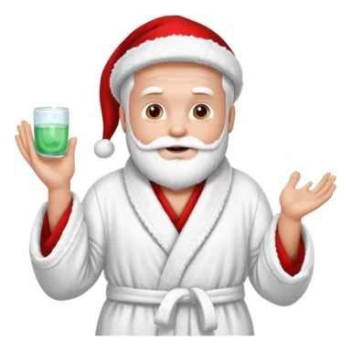 Santa having a spa day sticker