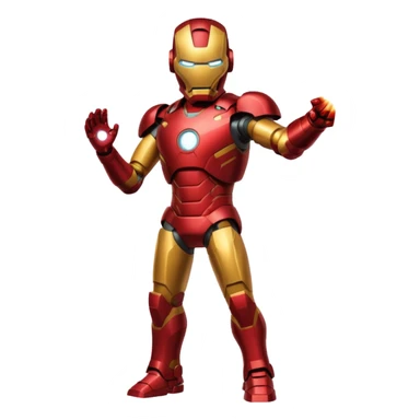 Ironman standing up shooting a laser towards me sticker
