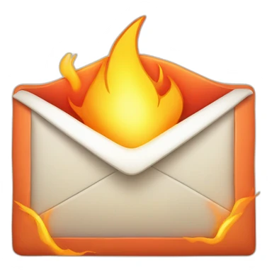Iphone mail notification flaming sticker