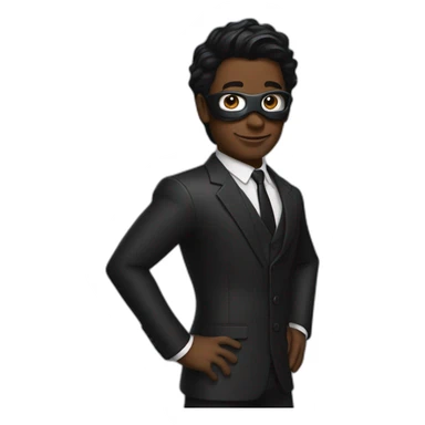 black suite suite spiderman sticker