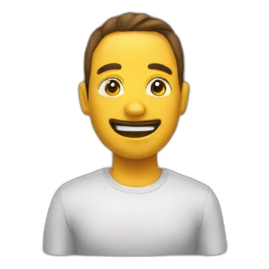 Emoji qui fait le signe chut sticker