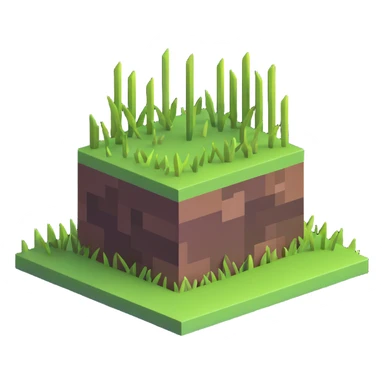 Minecraft grass block sticker