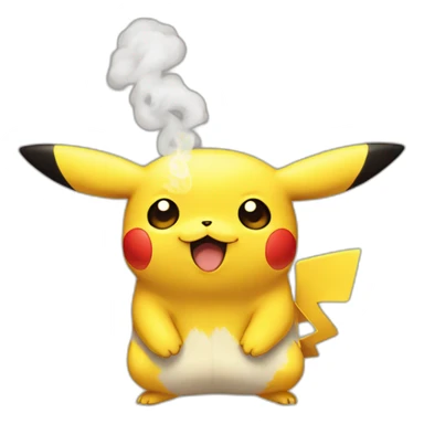 Pikachu fume sticker