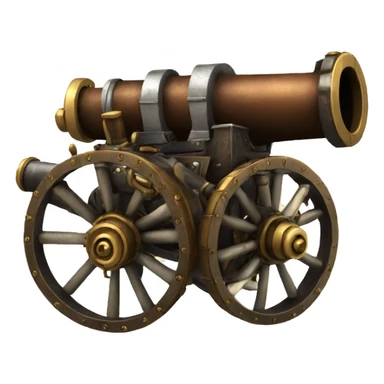 single steampunk pirate artillery canon sticker