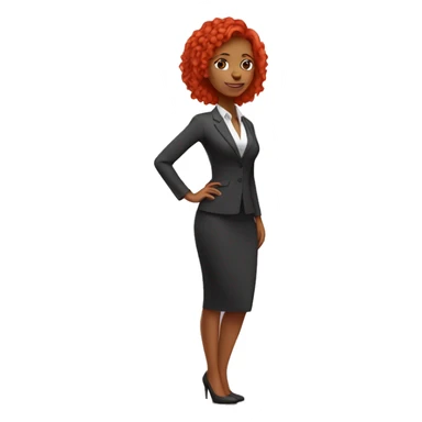 Red hair entrepreneur life coach girl with full body  sticker