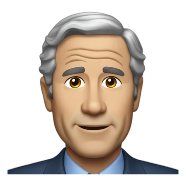 wokeblue hair George W. Bush sticker