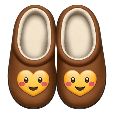 coffee brown comfortable house slippers sticker