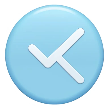 pastel blue bullet journal dot with a check in the middle sticker