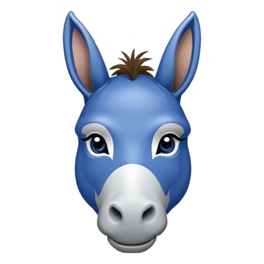 US Democratic Party donkey logo blue sticker