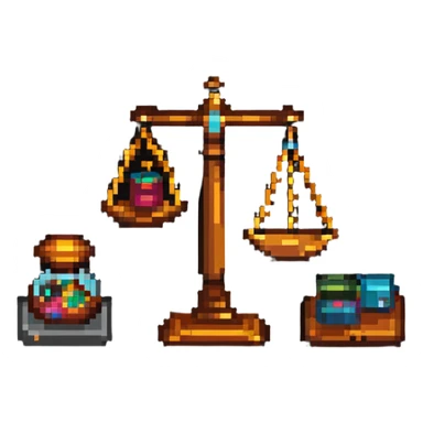 Judge gavel and scales sticker