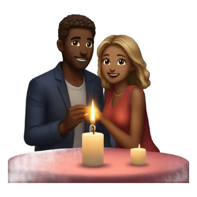 Hyper Realistic Romantic candlelit date sticker