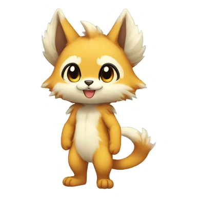 Anthro Chibi-style-Fur-Sona-Fakémon Full Body sticker