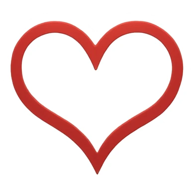 Heart outline red sticker