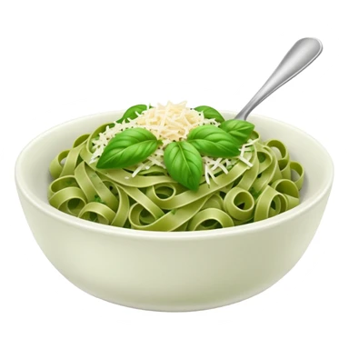 green pesto pasta in a bowl sticker