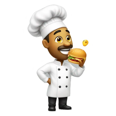 a chef blowing a kiss sticker