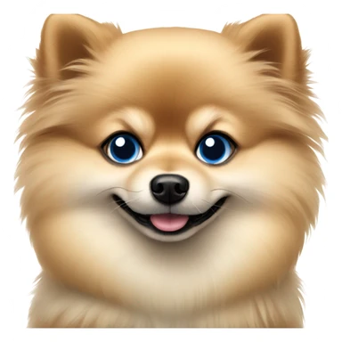 pomeranian dog black with blue eyes sticker