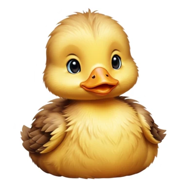 Brown baby duckling  sticker