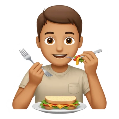 someone eating lunch sticker