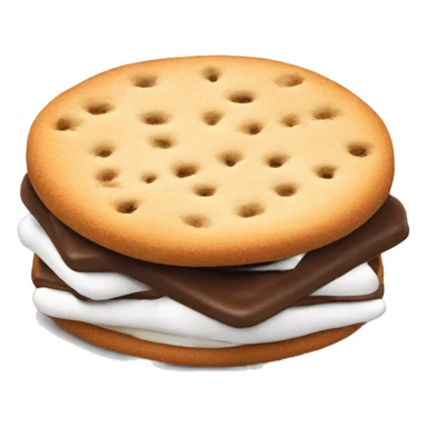 Realistic smores cookie sandwich isolated  sticker