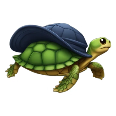 Tortue avec un bonnet de nuit sticker