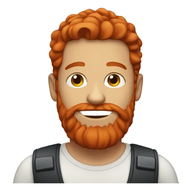 Man with red hair and red beard sticker