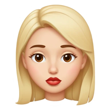 kissy face with a side eye  sticker