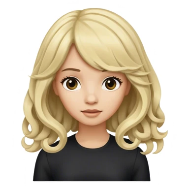 A girl snatched a girl wig sticker