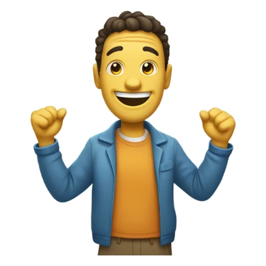 A sillly fellow giving you 14 thumbs up! sticker