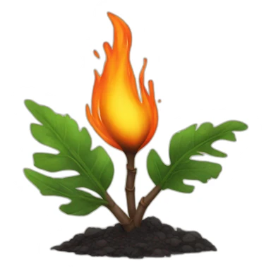 A burned plant sticker