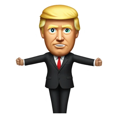  Donald Trump large body marionette sticker