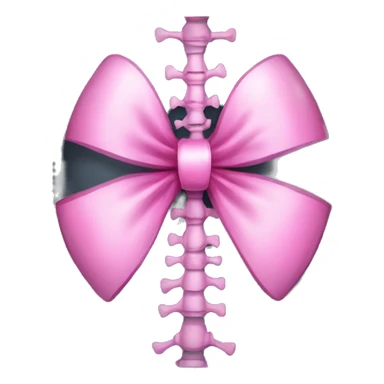 X-ray chest with pink bow sticker